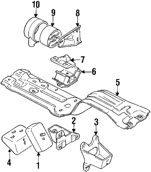 Engine & Trans Mounting for 1998 Chevrolet Tracker #0