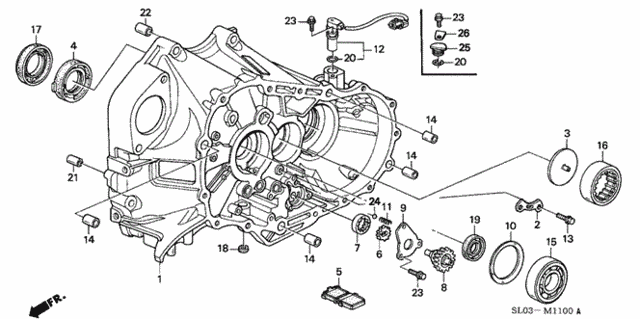 6MT Clutch Housing for 2000 Acura NSX #0