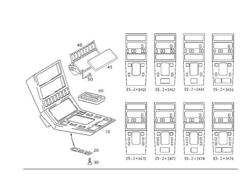 Wood Covering in Housing with Tray for 1993 Mercedes-Benz 600SL #0