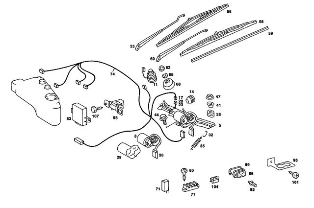 1268203744 - : Wiper Arm for Mercedes-Benz Image