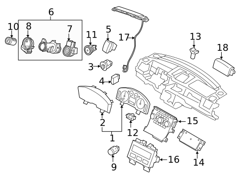 Switches, Solenoids & Actuators for 2010 Lincoln MKS #0