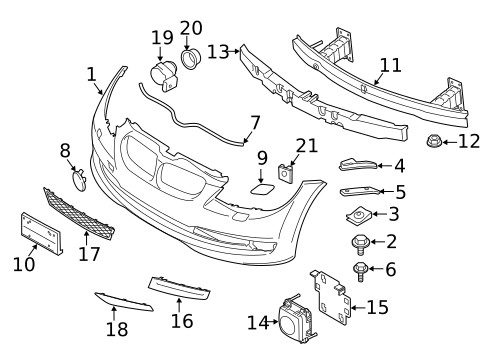 Bumper & Components - Front for 2011 BMW 328i xDrive #2