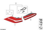 63215A01AC8 - : Tail Light, Side Panel Right for BMW Image