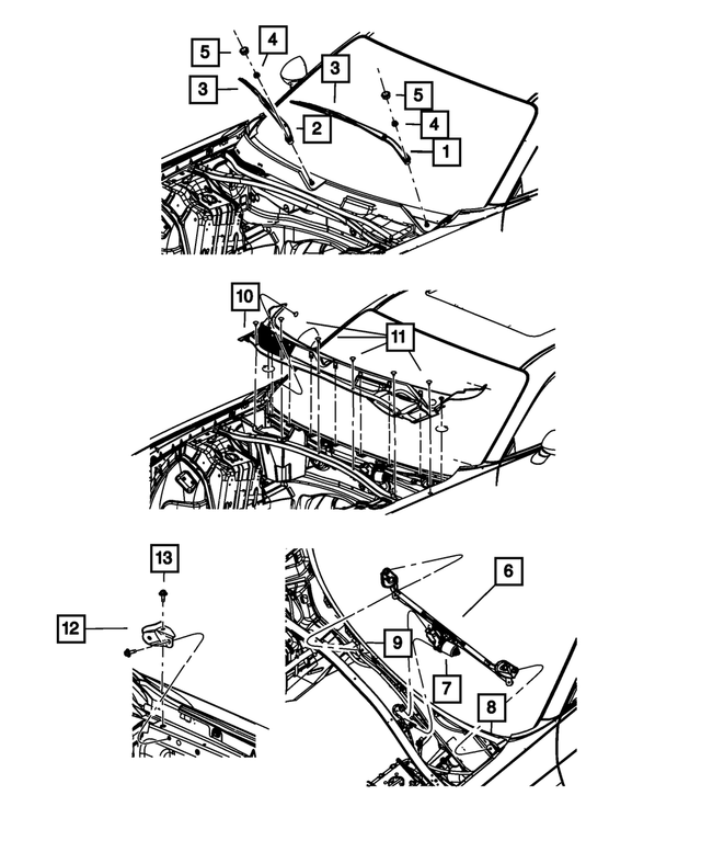 68044161AB - Electrical: Front Wiper Arm, Left for Mopar Image image