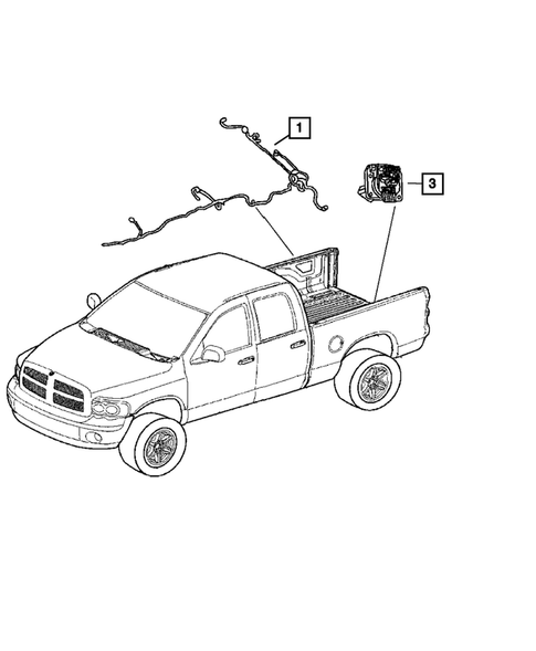 Wiring-Body and Accessories for 2008 Dodge Dakota #2