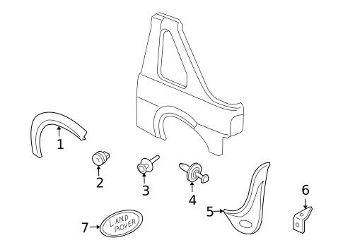 Exterior Trim - Quarter Panel for 2005 Land Rover Freelander #0