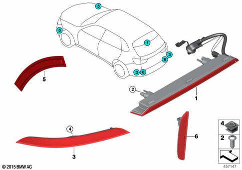 Third Stoplamp for 2015 BMW X5 35dX #0