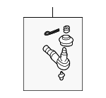 MB831043 - : Outer Tie Rod for Mitsubishi: Montero, Montero Sport Image