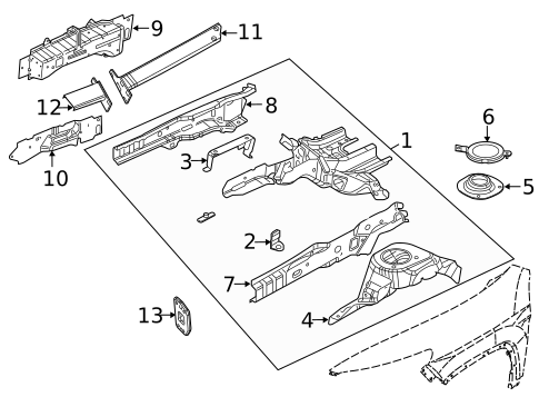 Structural Components & Rails for 2018 Jeep Cherokee #0