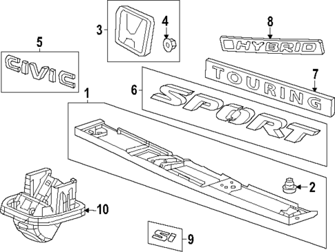 Exterior Trim - Trunk for 2025 Honda Civic #0