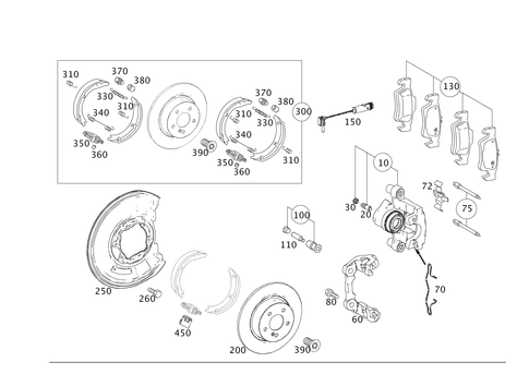 Rear Wheel Brake for 2008 Mercedes-Benz C300 #0