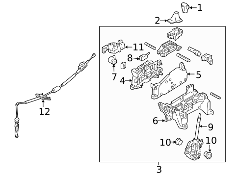 Transmission Shift Lever for 2021 Hyundai Ioniq #0