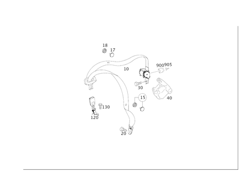 Rear Seat Safety Belt for 2009 Mercedes-Benz GL550 #0