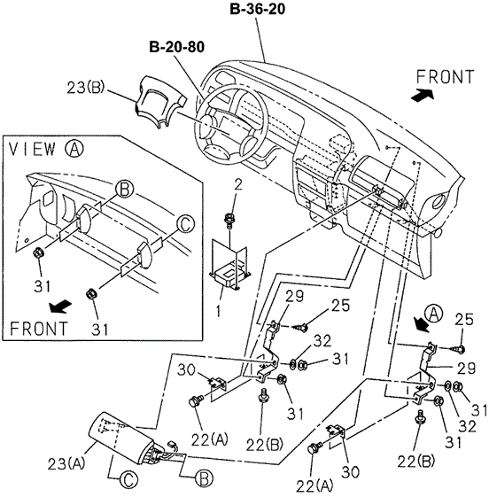 SRS Unit for 1996 Acura SLX #0