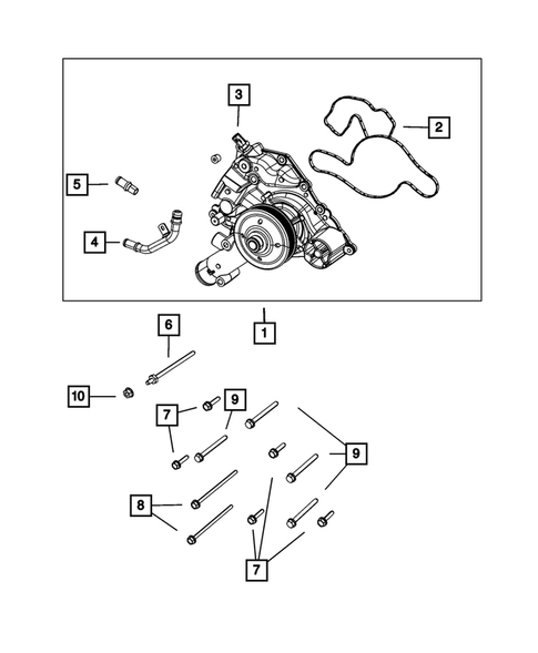 Water Pump and Related Parts for 2016 Ram 2500 #2