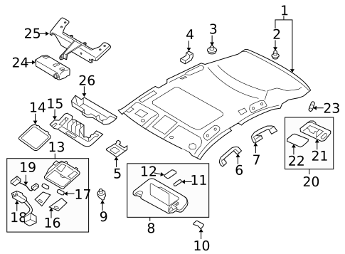 Interior Trim - Roof for 2016 INFINITI QX50 #0