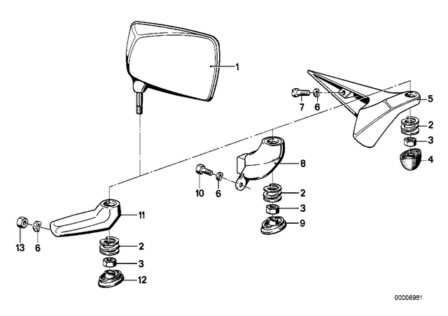 46631241198 - : Right Convex Mirror Head for BMW-Motorrad Image