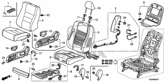 Front Seat (R.) for 2012 Honda Accord #0