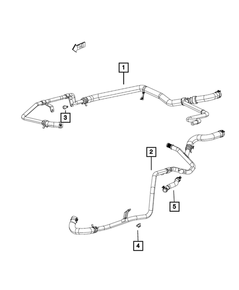 Air Conditioner and Heater Plumbing for 2016 Dodge Challenger #2