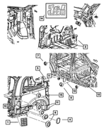 68019105AD - Body Sheet Metal Except Doors: Body Stuffer Foam Kit, Left for Mopar Image image