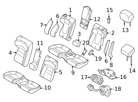 Rear Seat Components for 2023 Porsche Taycan #2