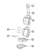 6VR84U00AA - : Front Seat Cushion Cover, Left for Mopar Image