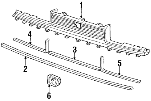 Grille & Components for 1985 Honda Accord #1