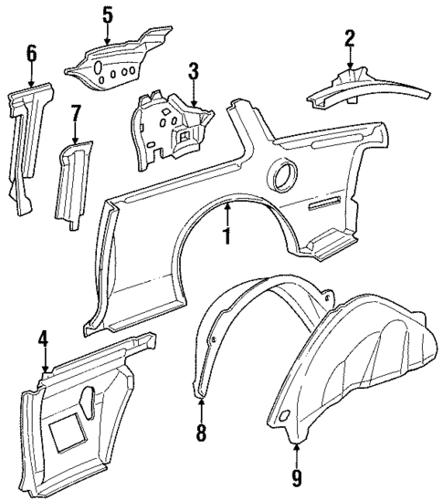 Quarter Panel & Components for 1992 Buick Century #0