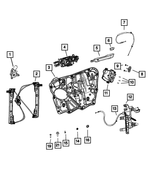 68375200AE - Doors, Door Mirrors and Related Parts: Door Handle Bracket, Right for Jeep: Grand Cherokee, Grand Cherokee L Image
