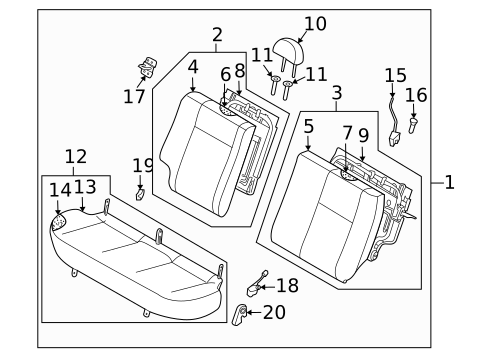 Rear Seat for 2011 Chevrolet Aveo5 #0