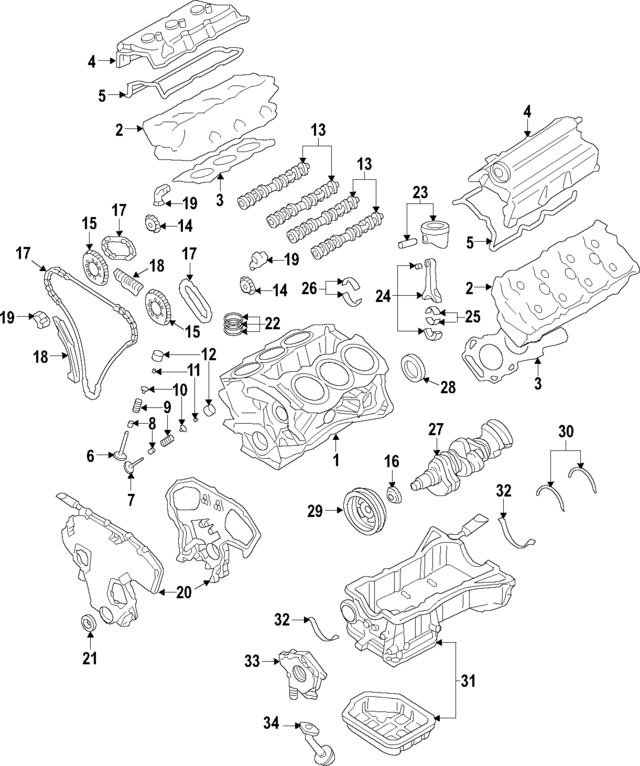 11000EY00A - Engine: Cylinder Block for Infiniti Image