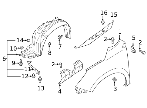 Fender & Components for 2021 Subaru Forester #0