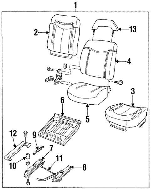 Front Seat Components for 1999 Isuzu Hombre #2