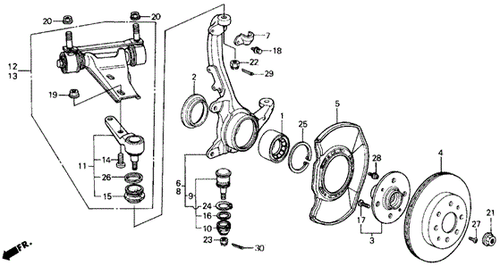 Steering Knuckle for 1991 Honda Prelude #0