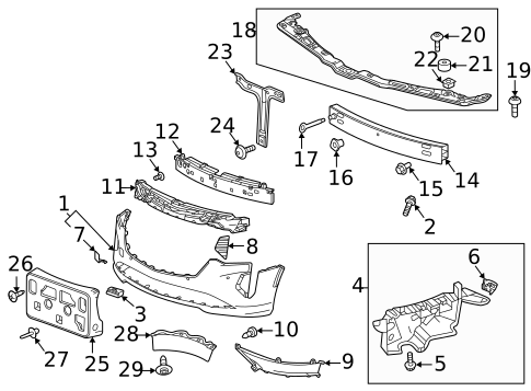 Bumper & Components - Front for 2022 Cadillac CT4 #0