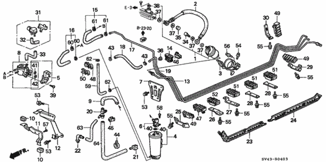Fuel Pipe (3) for 1997 Honda Accord #0