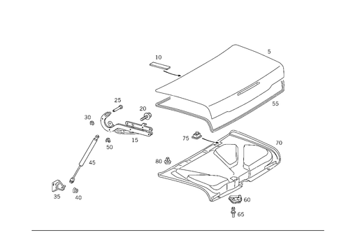 Trunk Lid for 1997 Mercedes-Benz SL320 #0