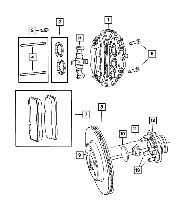 5174318AA - Brakes: Disc Brake Boot Kit for Mopar Image