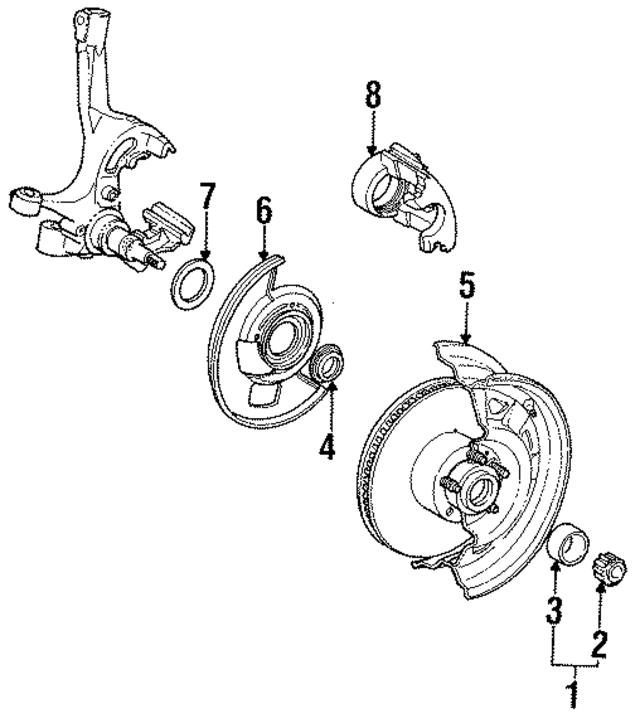 EOZZ7F431A - Brakes: Wheel Bearing for Ford: Aerostar, Bronco II, Explorer, Ranger Image