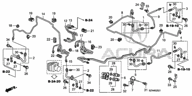 Brake Lines (VSA) (2) for 2012 Acura ZDX #0