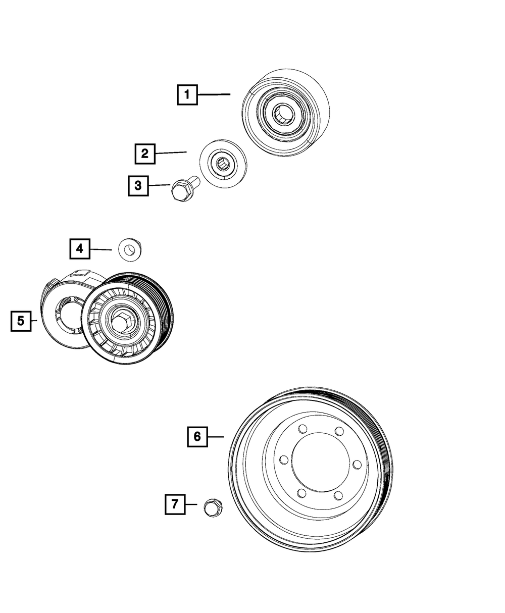Crankshaft Pulley - Mopar (5037204AB)