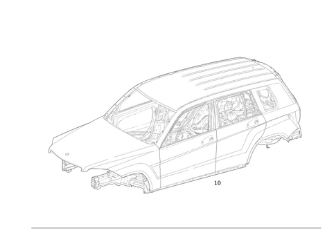 Body-in-White for 2010 Mercedes-Benz GLK350 #0