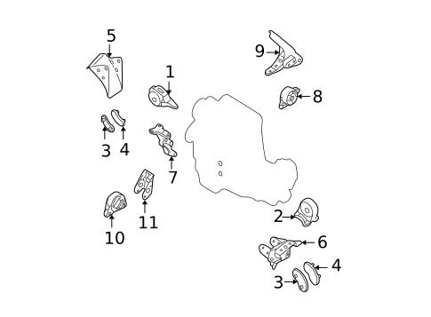 Engine & Trans Mounting for 2003 Nissan Altima #0
