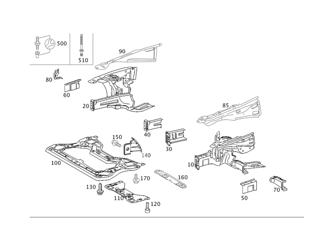 2036201561 - Cowl, Front Panel: Wheel Well for Mercedes-Benz Image image