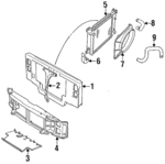 F2TZ16864A - Cooling System: Vertical Support for Ford: Bronco, F-150, F-250, F-350, F-Super Duty Image