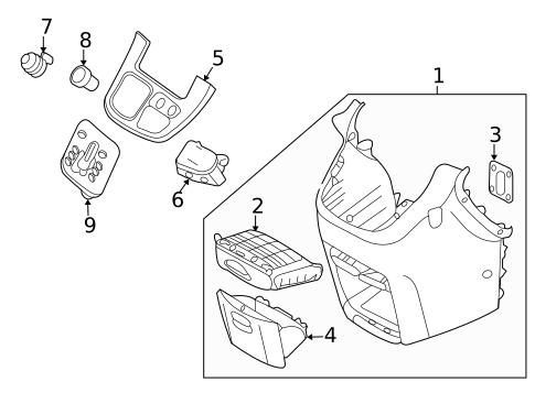 Console for 2014 Kia Sedona #0