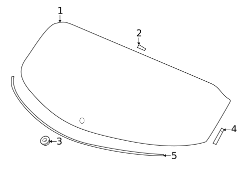 Glass - Lift Gate for 2023 Acura RDX #0