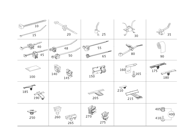 19979490 - Electrical Equipment and Instruments: Cable Tie for Mercedes-Benz: 180A, 180b, 180C, 190, 190D, 190E, 200, 200D, 220a, 250, 280CE, 300C, 300CD, 300CE, 300D, 300E, 300S, 300SE, 300SEL, 300SL, 300TD, 300TE, 350SD, 380SEC, 380SL, 380SLC, 400SE, 400SEL, 450SL, 450SLC, 500SEL, 500SL, 560SEC, 560SEL, 600SEL, 600SL, A220, A35 AMG, AMG GT, AMG GT 43, AMG GT 53, AMG GT 55, AMG GT 63, AMG GT 63 Pro, AMG GT 63 S, AMG GT 63 S E Performance, AMG GT Black Series, AMG GT C, AMG GT R, AMG GT S, C230, C240, C250, C280, C300, C32 AMG, C320, C350, C350e, C400, C43 AMG, C450 AMG, C55 AMG, C63 AMG, C63 AMG S, C63 AMG S E Performance, CL500, CL55 AMG, CL550, CL600, CL63 AMG, CL65 AMG, CLA250, CLA35 AMG, CLA45 AMG, CLA45 AMG S, CLE300, CLE450, CLE53 AMG, CLK320, CLK350, CLK500, CLK55 AMG, CLK550, CLK63 AMG, CLS400, CLS450, CLS500, CLS53 AMG, CLS55 AMG, CLS550, CLS63 AMG, CLS63 AMG S, E250, E300, E320, E350, E400, E43 AMG, E450, E500, E53 AMG, E55 AMG, E550, E63 AMG, E63 AMG S, EQB 250+, EQB 300, EQB 350, EQE 350, EQE 350 SUV, EQE 350+, EQE 350+ SUV, EQE 500, EQE 500 SUV, EQE AMG, EQE AMG SUV, EQS 450, EQS 450 SUV, EQS 450+, EQS 450+ SUV, EQS 580, EQS 580 SUV, EQS AMG, G500, G550, G580, G63 4x4 Squared AMG, G63 AMG, GL350, GL450, GL550, GL63 AMG, GLA250, GLA35 AMG, GLA45 AMG, GLB250, GLB35 AMG, GLC300, GLC350e, GLC43 AMG, GLC63 AMG, GLC63 AMG S, GLC63 AMG S E Performance, GLE300d, GLE350, GLE400, GLE43 AMG, GLE450, GLE450 AMG, GLE450e, GLE53 AMG, GLE550e, GLE580, GLE63 AMG, GLE63 AMG S, GLK250, GLK350, GLS350d, GLS450, GLS550, GLS580, GLS63 AMG, Maybach EQS 680 SUV, Maybach GLS600, Maybach S550, Maybach S560, Maybach S580, Maybach S600, Maybach S650, Maybach S680, ML250, ML350, ML400, ML550, ML63 AMG, R320, R350, R500, S350, S400, S420, S430, S450, S500, S55 AMG, S550, S550e, S560, S580, S580e, S600, S63 AMG, S63 AMG E Performance, S65 AMG, SL400, SL43 AMG, SL450, SL500, SL55 AMG, SL550, SL600, SL63 AMG, SL63 AMG S E Performance, SL65 AMG, SLC300, SLC43 AMG, SLK230, SLK250, SLK280, SLK300, SLK320, SLK350, SLK55 AMG Image image