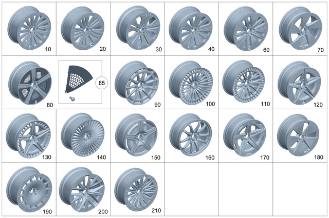 2974010500 - Wheels: Disk Wheel for Mercedes-Benz: EQS 450, EQS 450+, EQS 580, EQS AMG Image image