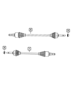 R4743818AB - All Wheel Drive; Differential and Drive Line: Axle Half Shaft, Remanufactured, Right for Mopar Image